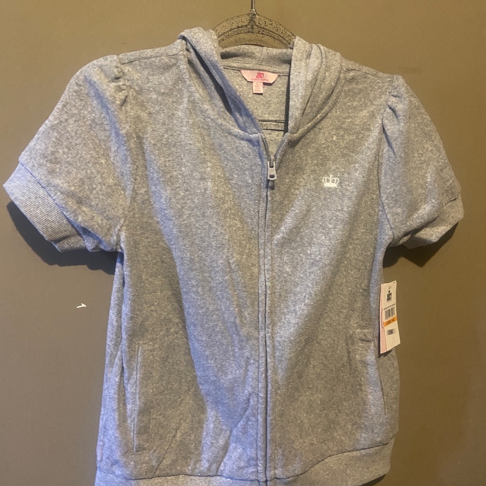 Juicy Couture Terry Jacket Hoodie Short Sleeve Y2K